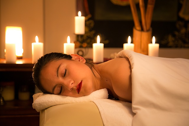 woman sleeping after scalp massage